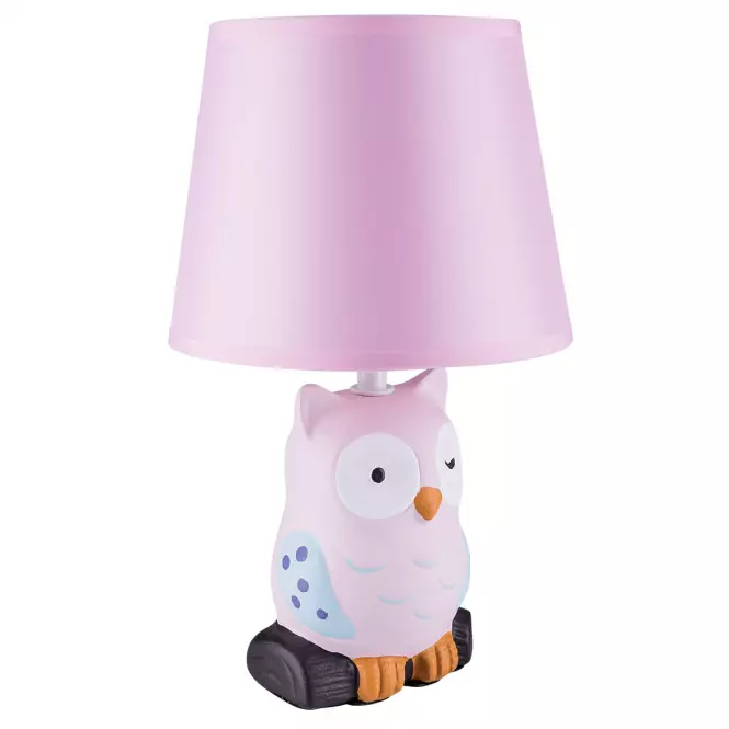 Nočná lampa sova ružová VO2166 LB1,4