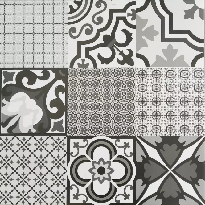 Gresova dlažba Logos Negro Mix 58/58 Rect.