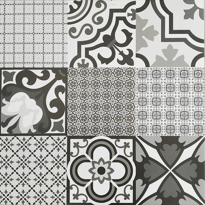 Gresova dlažba Logos Negro Mix 58/58 Rect.