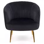 Kreslo Crown čierna/zlatý
