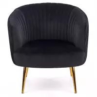 Kreslo Crown čierna/zlatý