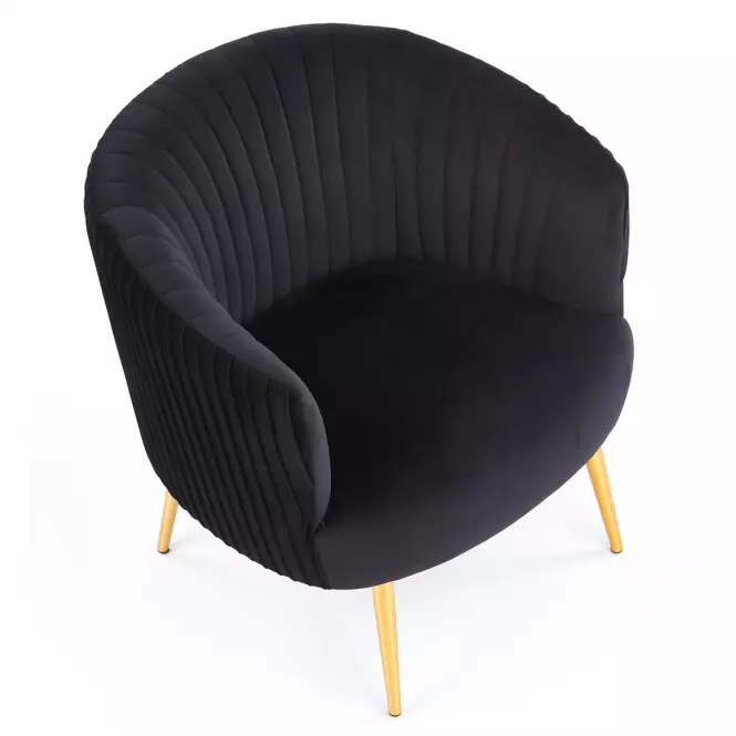 Kreslo Crown čierna/zlatý