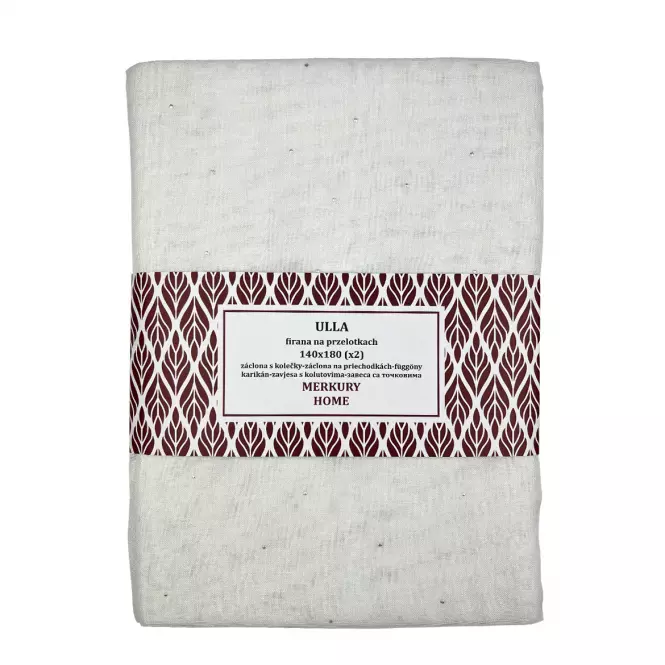 Záclona na priechodkách Ulla polyester ecru 140x180 Merkury Home II/22
