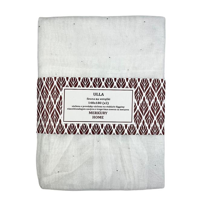 Záclona na pútkach Ulla polyester biela 140x180 Merkury Home II/22