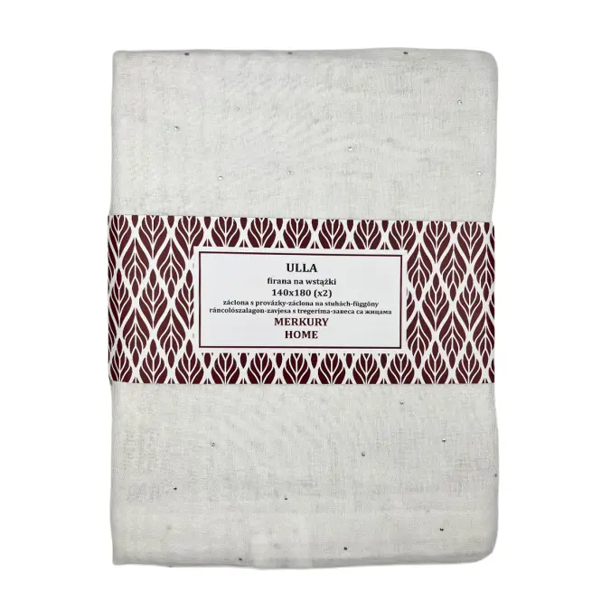 Záclona s pútkami Ulla polyester ecru 140x180 Merkury Home II/22