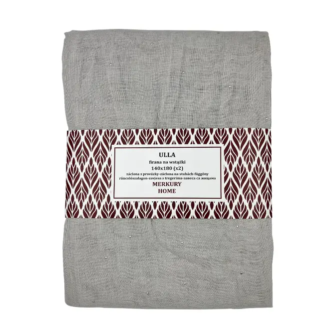 Záclona na pútkach Ulla polyester svetlosivá 140x180 Merkury Home II/22