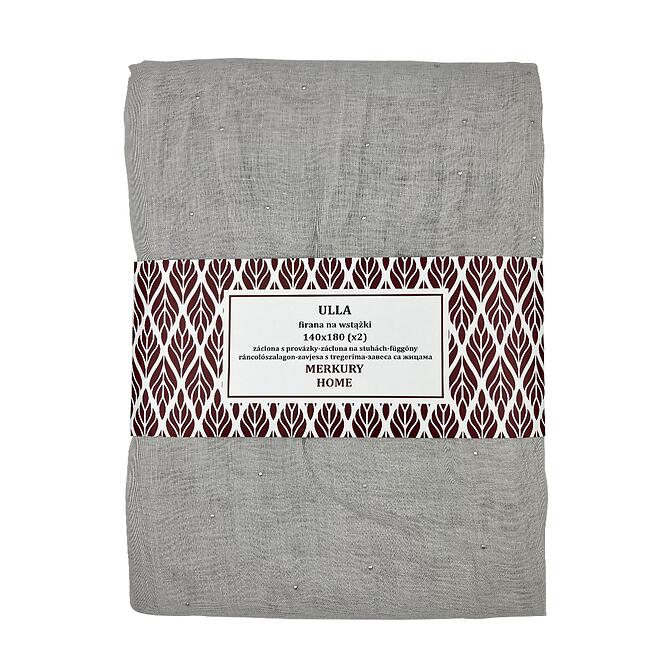 Záclona na pútkach Ulla polyester svetlosivá 140x180 Merkury Home II/22