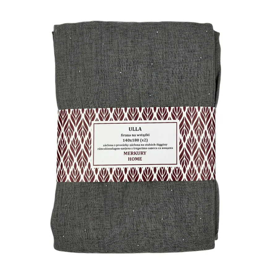 Záclona s pútkami Ulla polyester tmavosivá 140x180 Merkury Home II/22