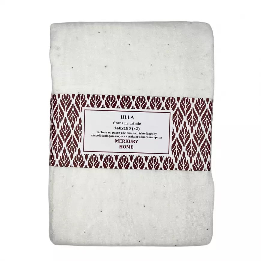 Záclona na páske Ulla polyester ecru 140x180 Merkury Home II/22