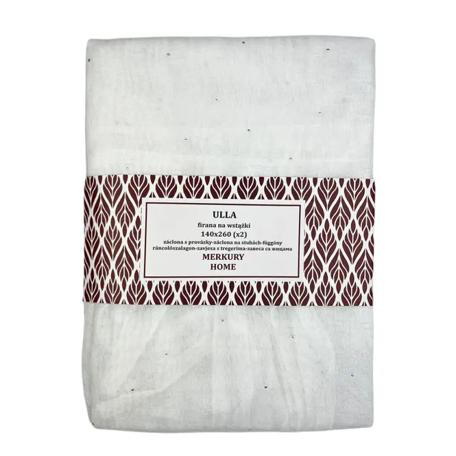 Záclona na pútkach Ulla polyester biela 140x260 Merkury Home II/22