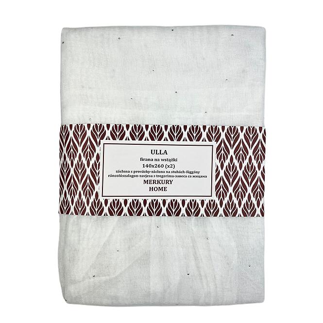 Záclona na pútkach Ulla polyester biela 140x260 Merkury Home II/22