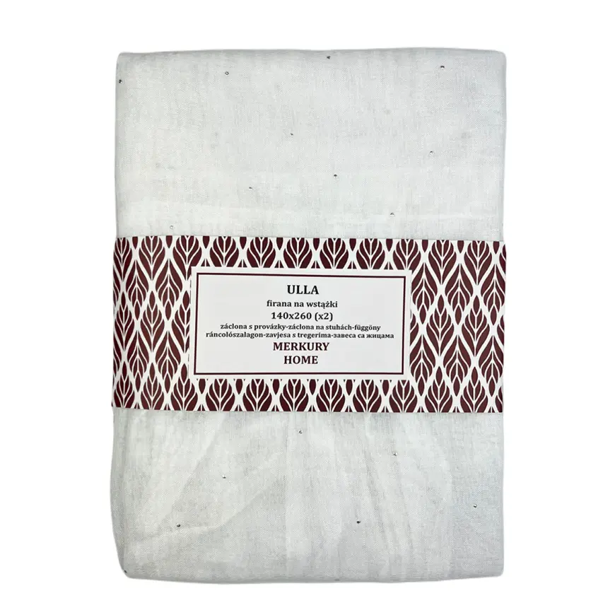 Záclona na pútkach Ulla polyester biela 140x260 Merkury Home II/22