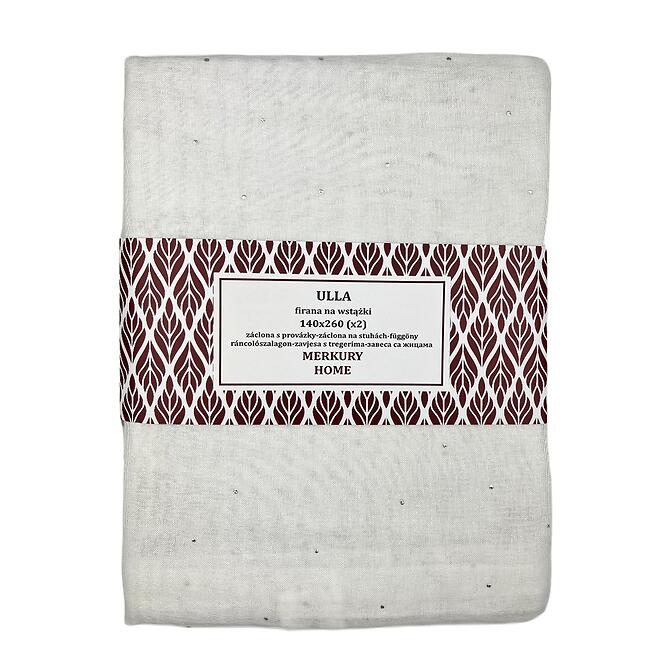 Záclona na pútkach Ulla polyester ecru 140x260 Merkury Home II/22