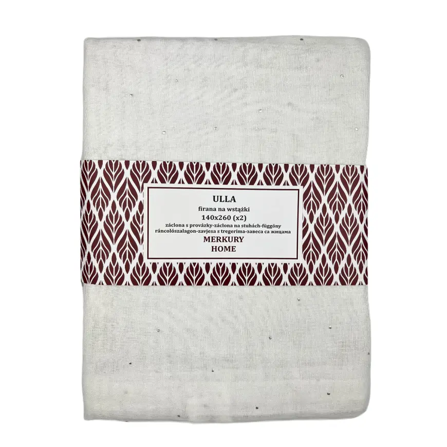 Záclona na pútkach Ulla polyester ecru 140x260 Merkury Home II/22