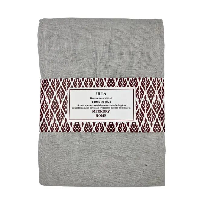 Záclona na pútkach Ulla polyester svetlosivá 140x260 Merkury Home II/22
