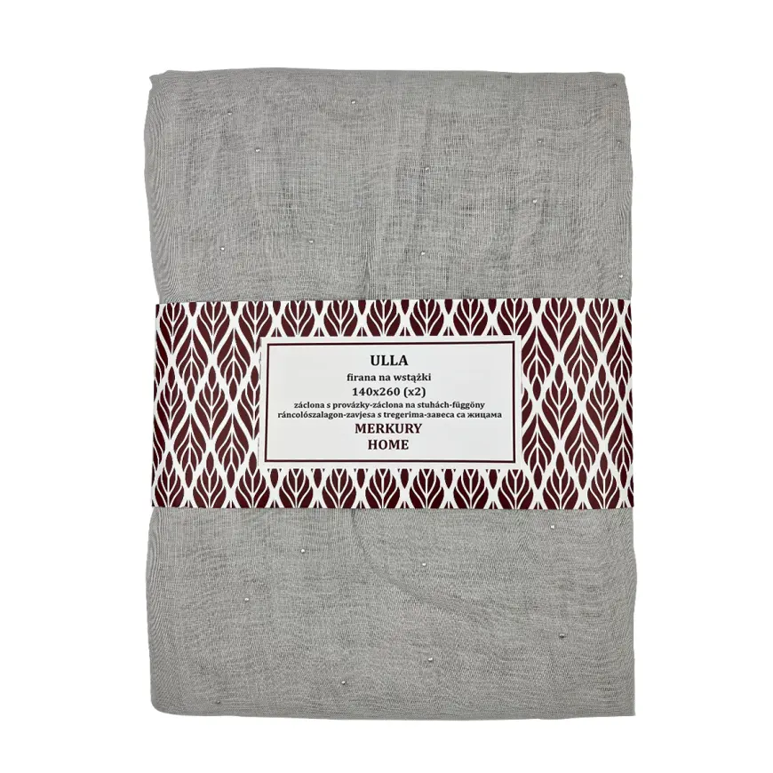 Záclona na pútkach Ulla polyester svetlosivá 140x260 Merkury Home II/22