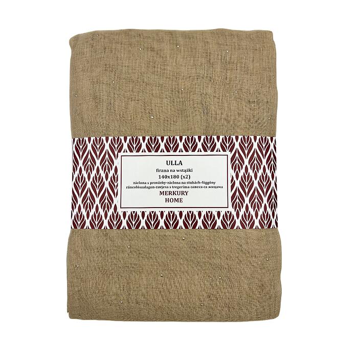 Záclona na pútkach Ulla polyester béžová 140x260 Merkury Home II/22