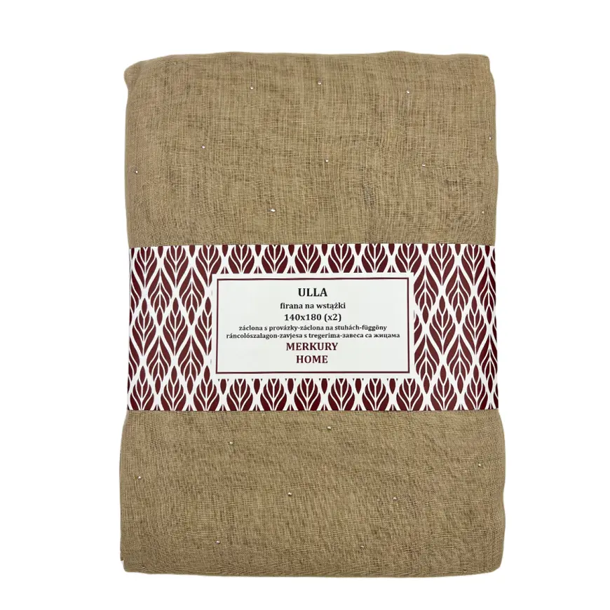 Záclona na pútkach Ulla polyester béžová 140x260 Merkury Home II/22