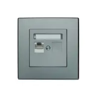 GPK-1L Počítačová zásuvka RJ45 jednonásobná inox