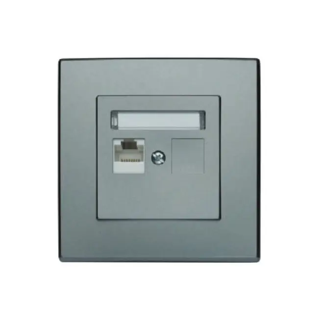 GPK-1L Počítačová zásuvka RJ45 jednonásobná inox