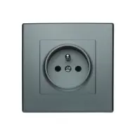 GP-1LZ Zásuvka jednoduchá s uzemnením inox