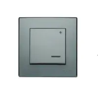 ŁP-4LS Krížový vypínač s podsvietením inox