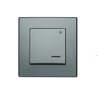 ŁP-4LS Krížový vypínač s podsvietením inox