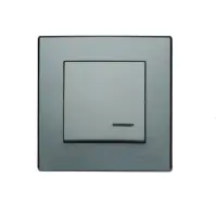 ŁP-1LS Jednopólový vypínač s podsvietením inox
