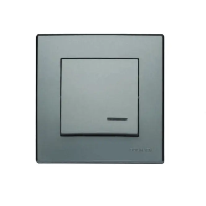 ŁP-1LS Jednopólový vypínač s podsvietením inox