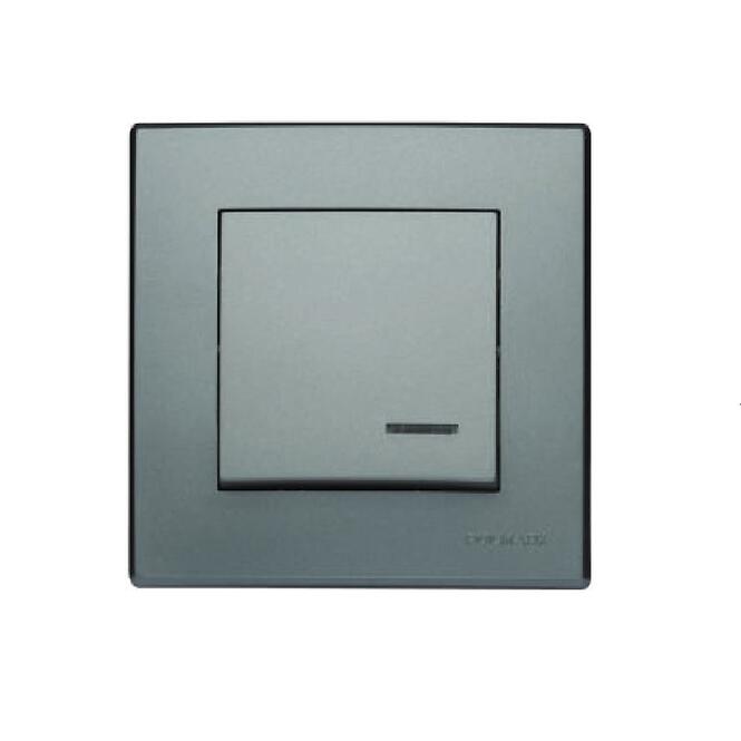 ŁP-1LS Jednopólový vypínač s podsvietením inox