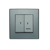 ŁP-7LS Vypínač žalúzií s podsvietením inox