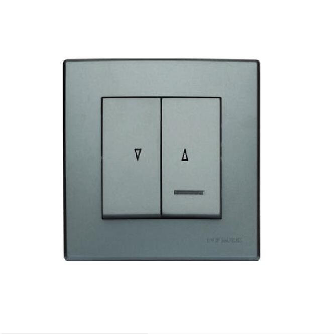 ŁP-7LS Vypínač žalúzií s podsvietením inox