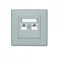 GPK-2L Dvojitá počítačová zásuvka RJ45 popolavý