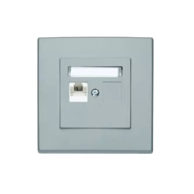 GPK-1L Počítačová zásuvka RJ45 jediná popolavý