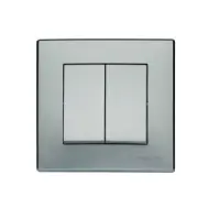 ŁP-2L Dvojitý vypínač strieborná metalíza