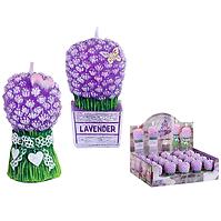 Svíčka Lavender Bouquet zdobená květina + bedýnka mom 20 ks