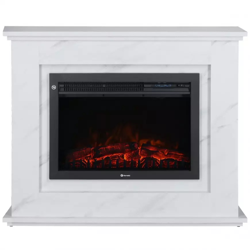 Elektrický krb voľne stojaci Cloe biely mramor 2000W