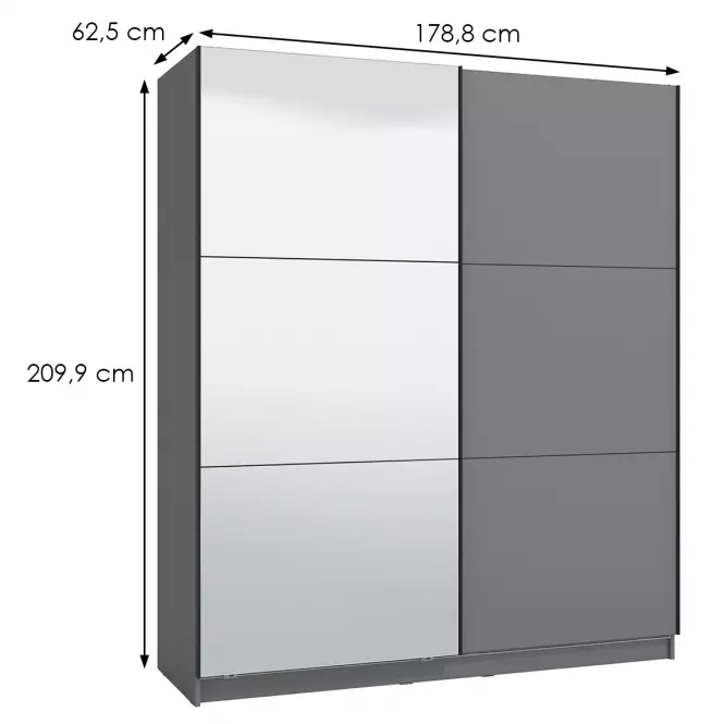 Skriňa Sierra 180 OG grafit 11011120