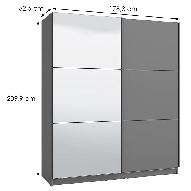 Skriňa Sierra 180 OG grafit 11011120