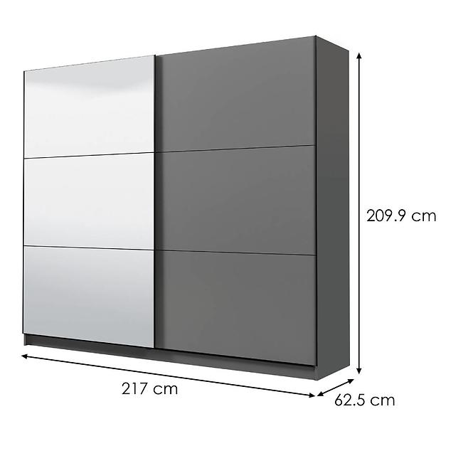 Skriňa Sierra 220 zrkadlo grafit 11008287,15