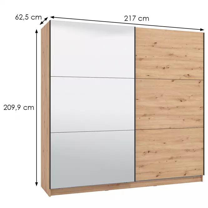 Skriňa Sierra 220 OG zrkadlo artisan 11011510