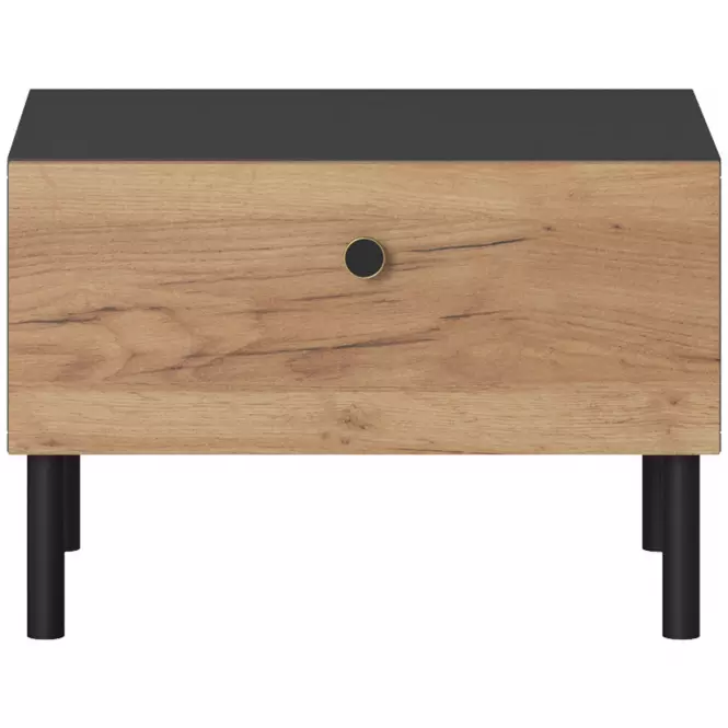 Nočný stolík Deco Antracite/Dub Gold Craft