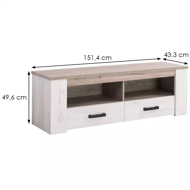 TV stolík Kent 150 biela dub 11008807