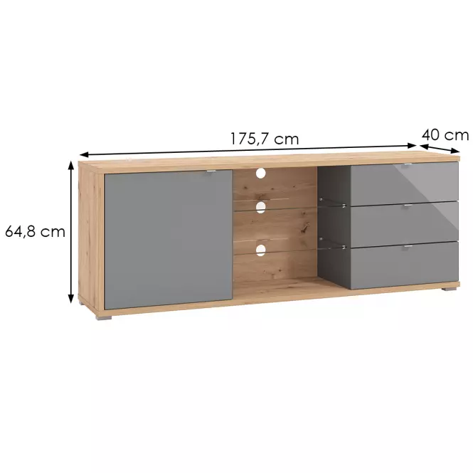 TV stolík Andora 175 šedá 11011383