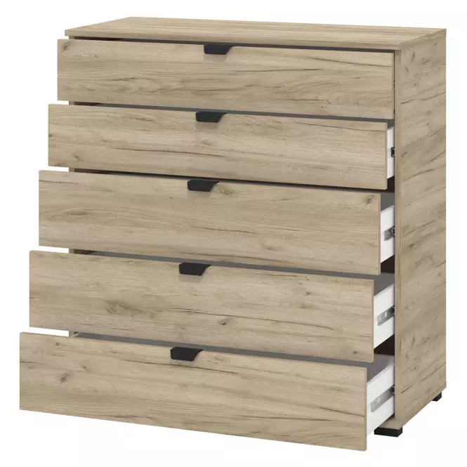 Komoda Duerto 5F 90 šedá dub 11008295,6