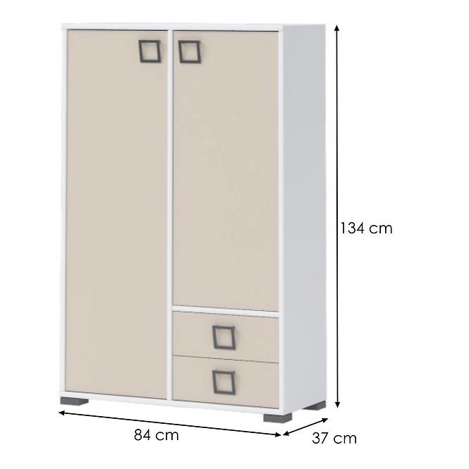Komoda Kiki K12-BE/KI-15 white/sand,2