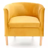 Kreslo Clubby 2 horčica/prírodné