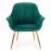 Kreslo Elegance 2 zelená/zlatá