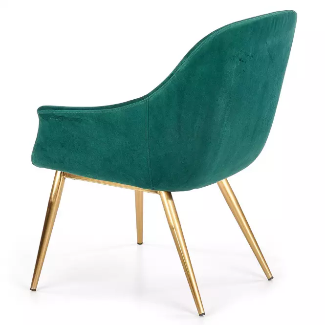 Kreslo Elegance 2 zelená/zlatá,4