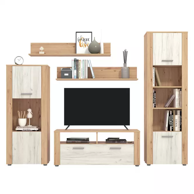 Obývacia stena Opus artisan/biely dub 11008881